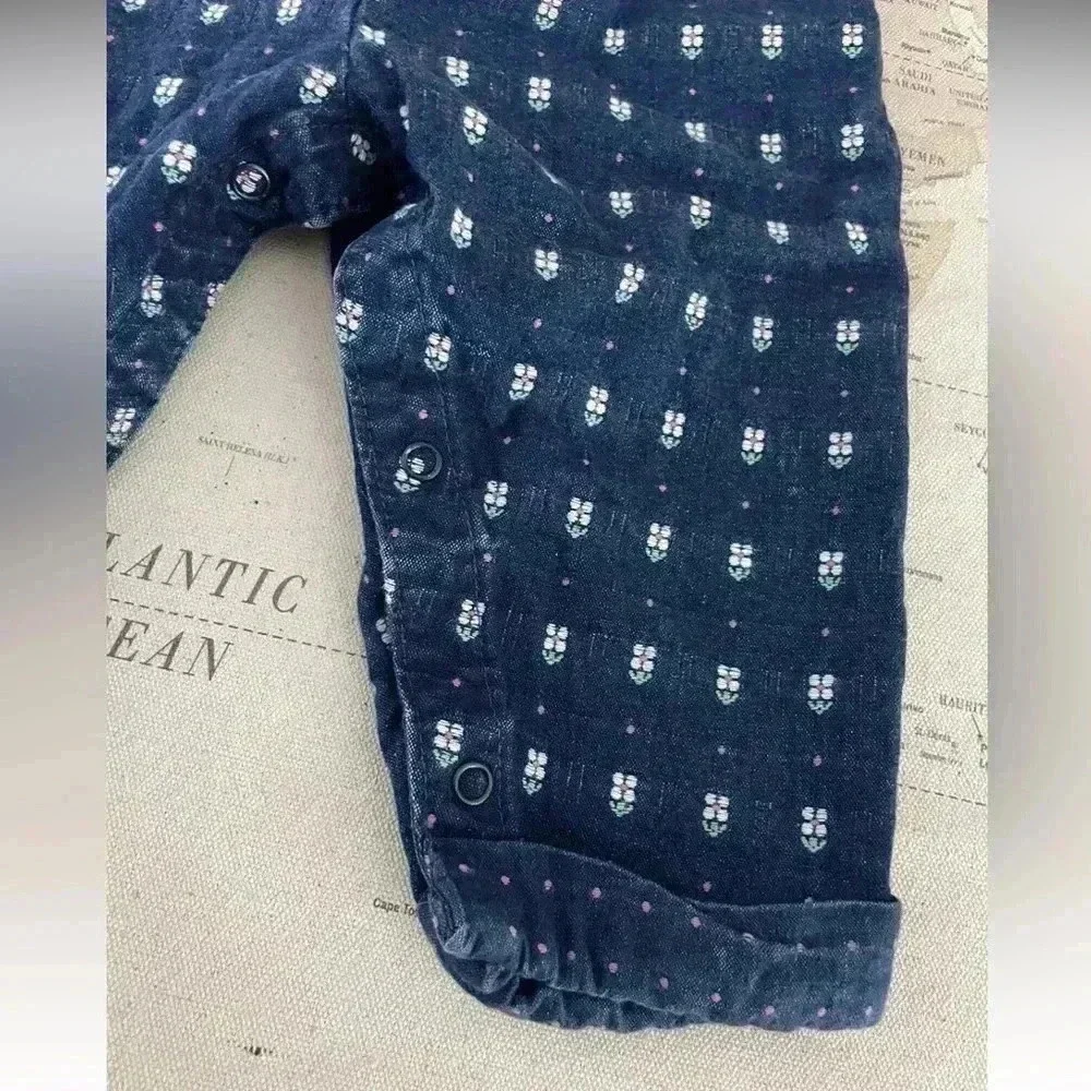 VTG Osh Kosh Overalls 24 Mo Woven Floral